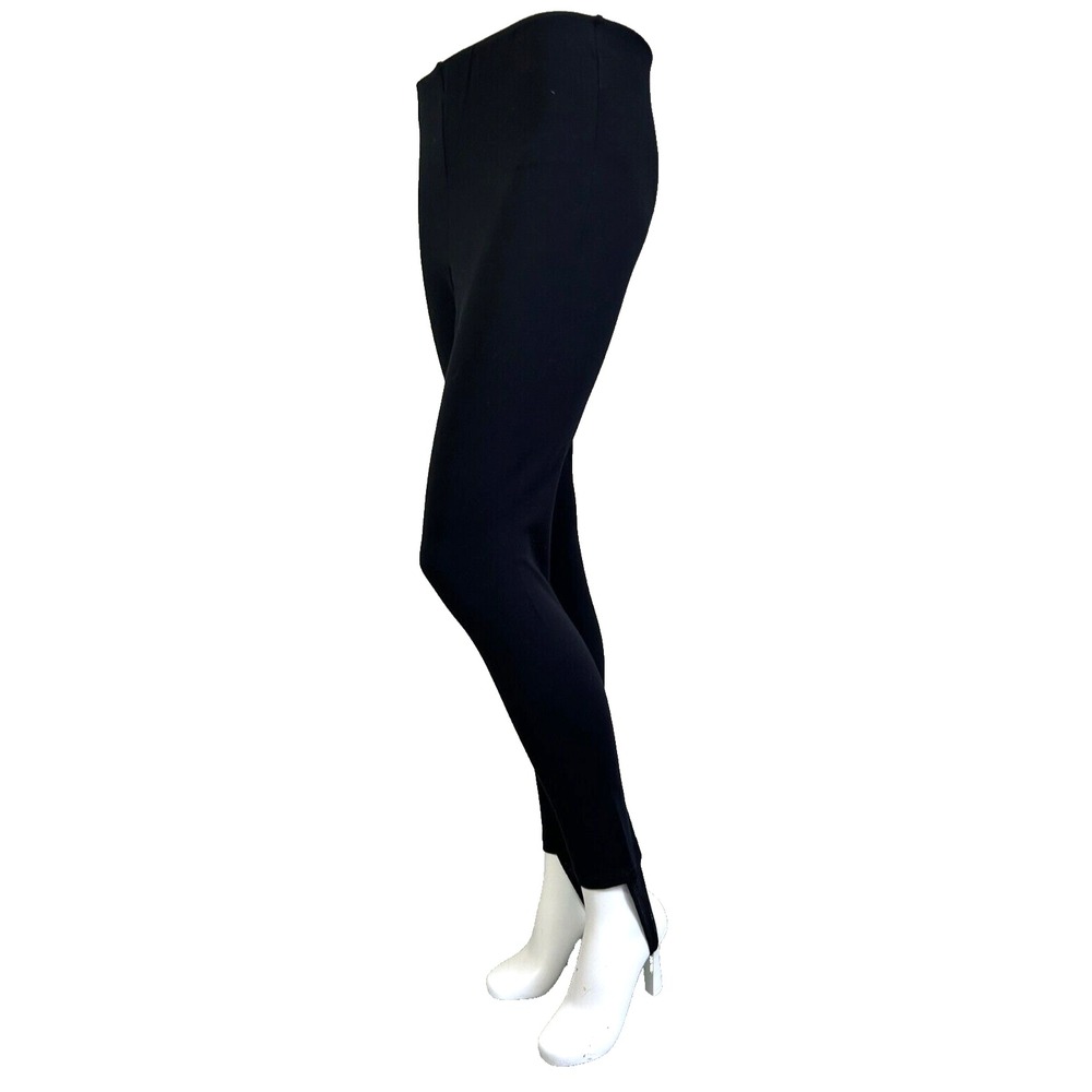 Free People Leggings Stirrup Flat Front Pull-On Wide Waistband Black S EUC